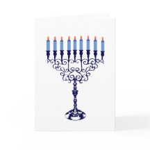 Blue Hanukkah Menorah