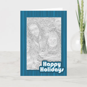 Tarjeta Festiva Blue Happy Holidays Template
