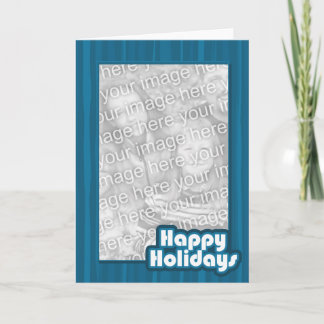 Tarjeta Festiva Blue Happy Holidays Template