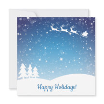 Blue Happy Windays Holidays Snowflakes