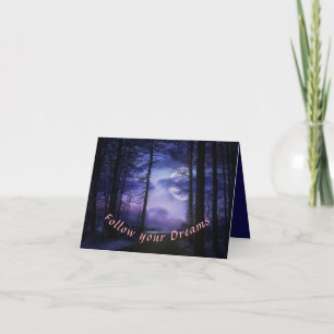 Tarjeta Festiva Blue Moon Inspiration Pink Sigue tus sueños