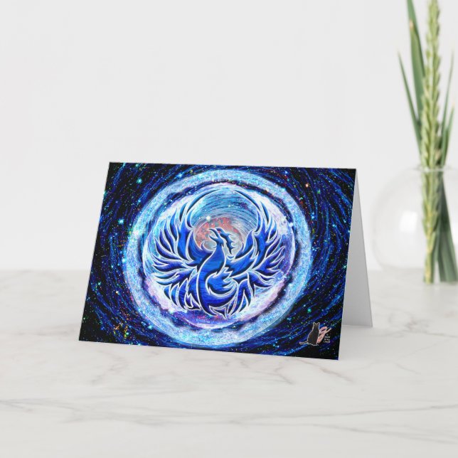 Tarjeta Festiva Blue Phoenix (Anverso)