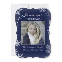 Blue Snowflake Rustic Wood de vacaciones