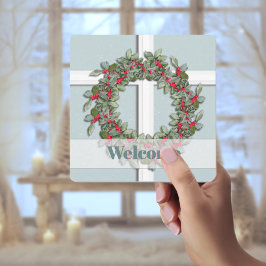 Tarjeta Festiva Blue Spruce Window to Winter Invitation