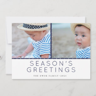 Tarjeta Festiva Blue Tidings Polka Dot Greetings
