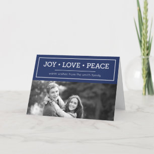 Tarjeta Festiva Blue Warm Wike Joy Love Peace Holiday Photo