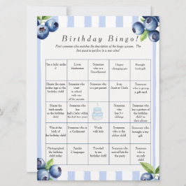 Tarjeta Festiva Blueberry Birthday Find Guest Bingo game card