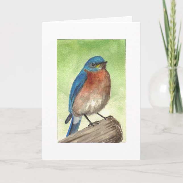 Tarjeta Festiva Bluebird del este (Anverso)