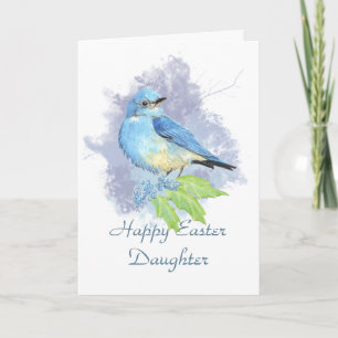 Tarjeta Festiva Bluebird del este de la montaña de la hija de