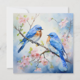 Tarjeta Festiva Bluebirds occidental