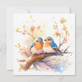 Tarjeta Festiva Bluebirds occidental