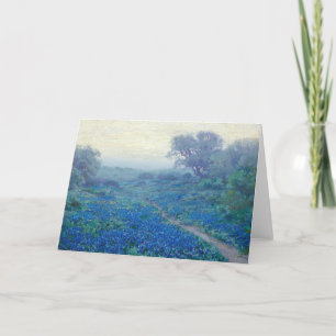 Tarjeta Festiva Bluebonnets al amanecer   Julian Onderdonk