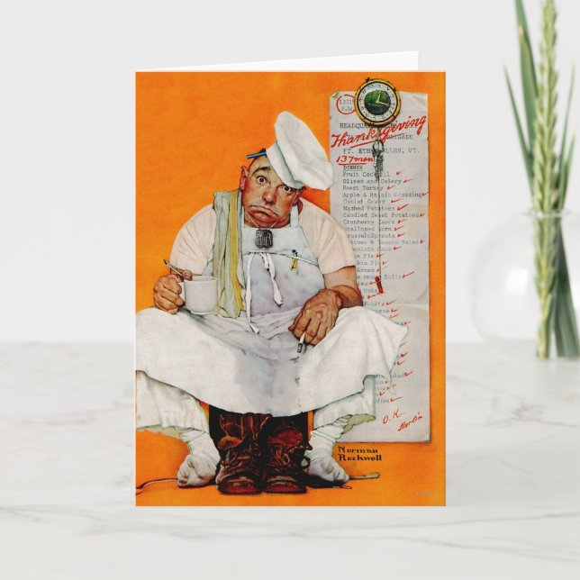 Tarjeta Festiva Blues del Día de Acción de Gracias (Anverso)