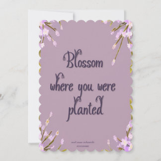 Tarjeta Festiva Blumen Vintage mauve Mel Mae Schmidt Stationery
