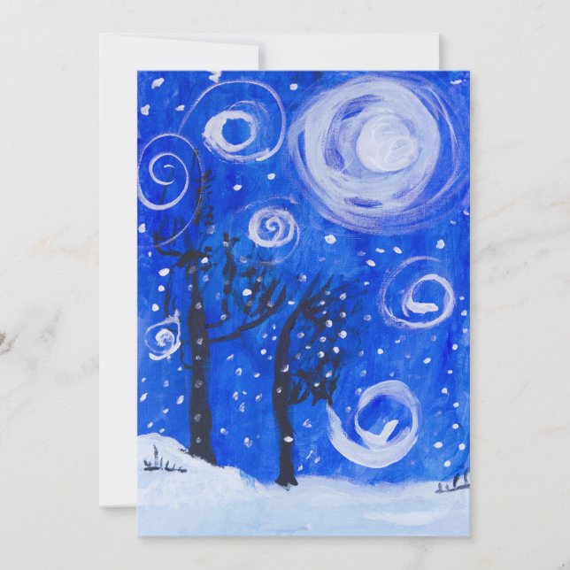 Tarjeta Festiva Blustery Blizzard (Anverso)