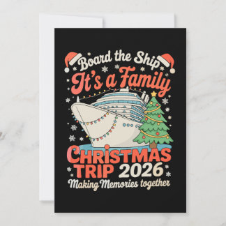 Tarjeta Festiva Board The Ship It's A Family Christmas Trip 2026