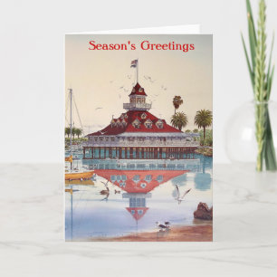 TARJETA FESTIVA BOATHOUSE DE CORONADO, CORONADO, CALIFORNIA