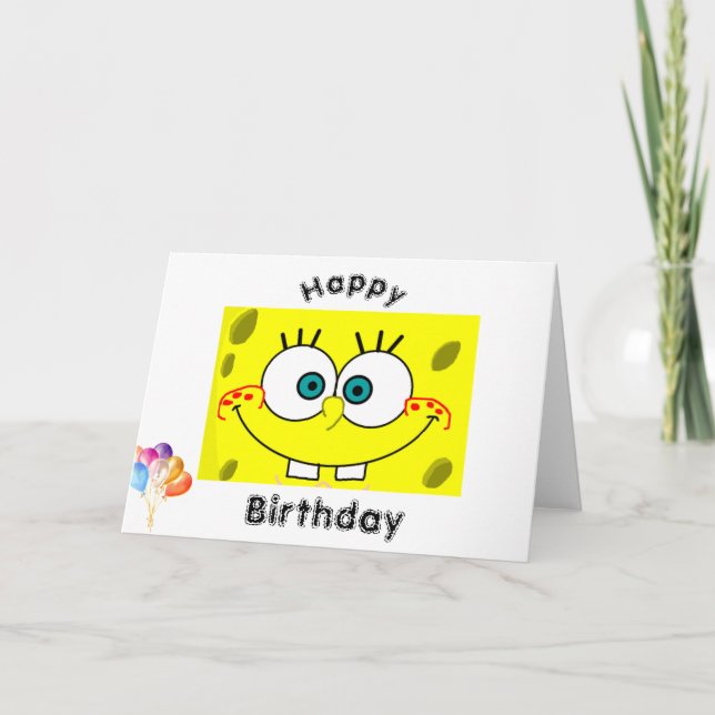 Tarjeta Festiva Bob Esponja (Anverso)