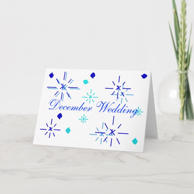 Tarjeta Festiva Boda Blank Card de diciembre - Personalizable (Anverso)