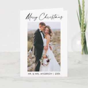 Tarjeta Festiva Boda de escritura de tinta caligráfica plegado