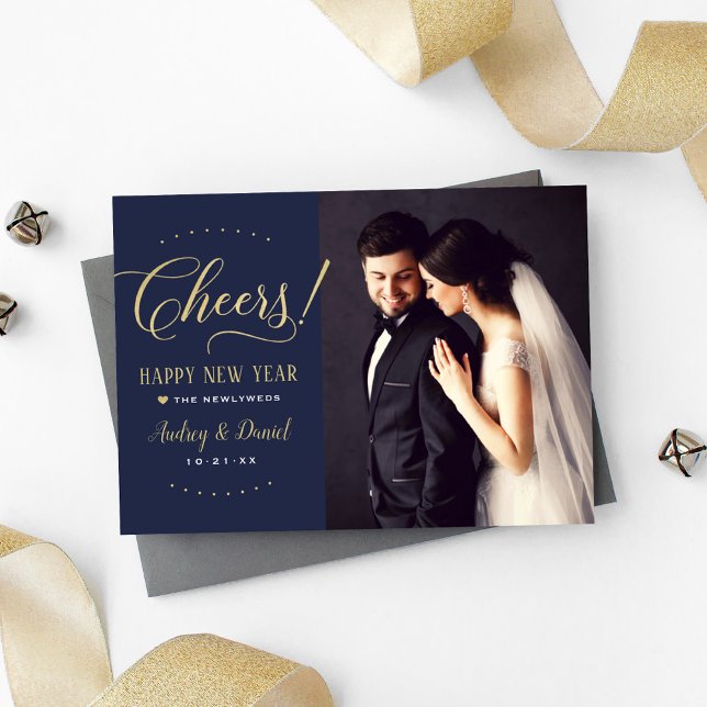 Tarjeta Festiva Boda de la Marina de Oro Feliz Año Nuevo (Subido por el creador)