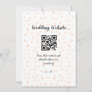 Tarjeta Festiva Boda de sitio web escanear código QR para obtener 