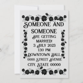 Tarjeta Festiva Boda gótico