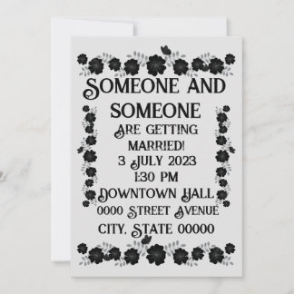 Tarjeta Festiva Boda gótico