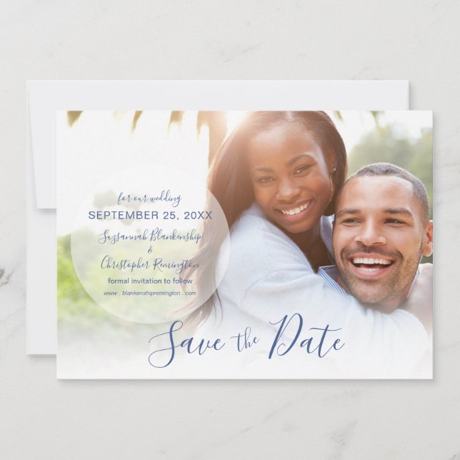 Tarjeta Festiva Boda Guardar la foto del Personalizado de la Invit (Anverso)
