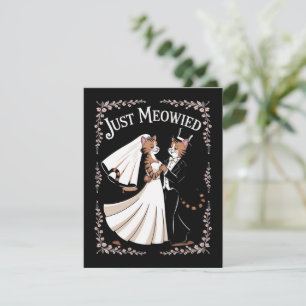 Tarjeta Festiva Boda Real Gato Divertida Parejas Recién Casadas Ba