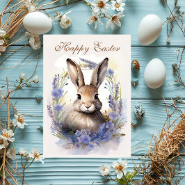 Tarjeta Festiva Boho Bunny Bliss: Feliz Pascua