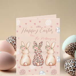 Tarjeta Festiva Boho Bunny Happy Easter personalizado