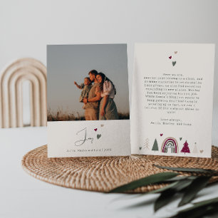Tarjeta Festiva Boho Corazona Alegría A Los Navidades Fotográficos