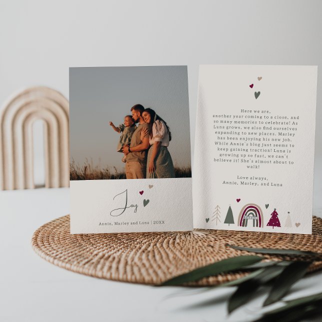 Tarjeta Festiva Boho Corazona Alegría A Los Navidades Fotográficos (Subido por el creador)