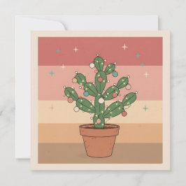 Tarjeta Festiva Boho Desert Christmas Greeting Card
