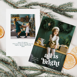 Tarjeta Festiva Boho festivo | Todo está brillante con dos fotos