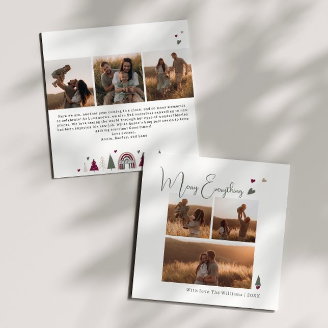 Tarjeta Festiva Boho Hearts Merry Everything Seis Navidades de fot (Subido por el creador)