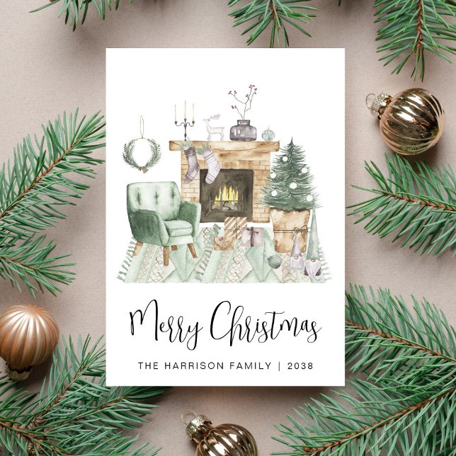 Tarjeta Festiva Boho Merry Christmas (Subido por el creador)