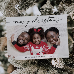 Tarjeta Festiva Boho Moda Navidades de fotografía modernos y fácil