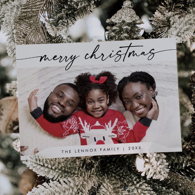 Tarjeta Festiva Boho Moda Navidades de fotografía modernos y fácil (Subido por el creador)