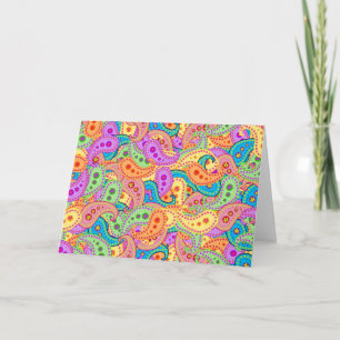 Tarjeta Festiva Boho Paisley