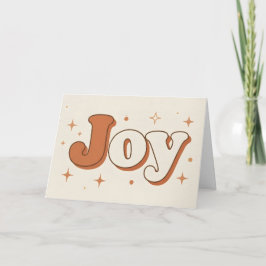 Tarjeta Festiva Boho Retro Joy Christmas