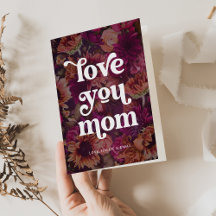 Boho Retro Textos | Ama a tu mamá Negrita Floral