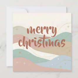 Tarjeta Festiva Boho Snowy Abstract Christmas