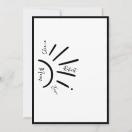 Tarjeta Festiva Boho Sol Mamá y Niños Rayos de Sol