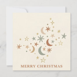 Tarjeta Festiva Boho Star Cluster Christmas