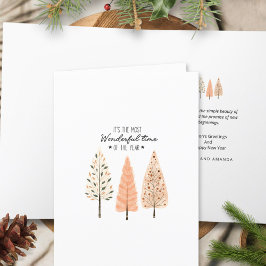 Tarjeta Festiva Boho Terrenal Moderno Minimalista Arte de Línea Nó