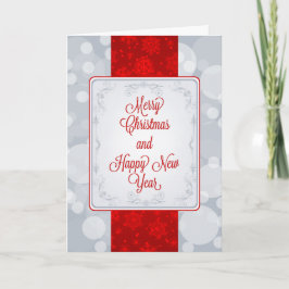 Tarjeta Festiva Bokeh Merry Christmas Holiday Card