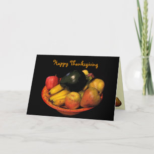Tarjeta Festiva Bola de Acción de Gracias por la Fruta