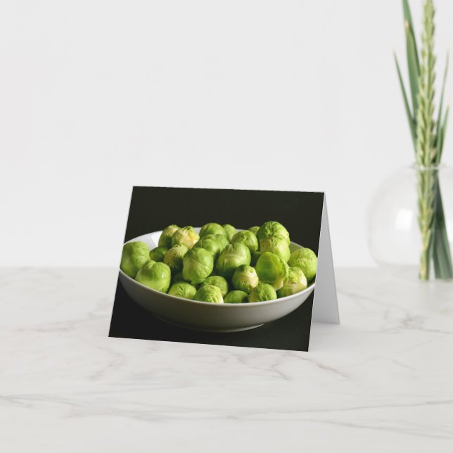 Tarjeta Festiva Bola de Raw Brussels brotes (Anverso)